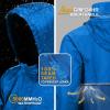 Outdoor Ventures Men’s Rain Jacket Waterproof Lightweight Packable Rain Pullover for Hiking Golf Running(Bright Blue/Classic Blue)
