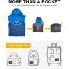 Outdoor Ventures Men’s Rain Jacket Waterproof Lightweight Packable Rain Pullover for Hiking Golf Running(Bright Blue/Classic Blue)