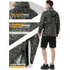 Outdoor Ventures Men’s Rain Jacket Waterproof Lightweight Packable Rain Pullover for Hiking Golf Running(Camouflage)
