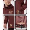 Outdoor Ventures Men’s Rain Jacket Waterproof Lightweight Packable Rain Pullover for Hiking Golf Running(Dark Red)