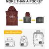 Outdoor Ventures Men’s Rain Jacket Waterproof Lightweight Packable Rain Pullover for Hiking Golf Running(Dark Red)