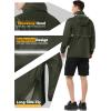Outdoor Ventures Men’s Rain Jacket Waterproof Lightweight Packable Rain Pullover for Hiking Golf Running(Green)