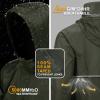 Outdoor Ventures Men’s Rain Jacket Waterproof Lightweight Packable Rain Pullover for Hiking Golf Running(Green)
