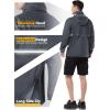 Outdoor Ventures Men’s Rain Jacket Waterproof Lightweight Packable Rain Pullover for Hiking Golf Running(Grey)