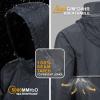 Outdoor Ventures Men’s Rain Jacket Waterproof Lightweight Packable Rain Pullover for Hiking Golf Running(Grey)