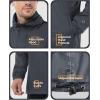 Outdoor Ventures Men’s Rain Jacket Waterproof Lightweight Packable Rain Pullover for Hiking Golf Running(Grey)
