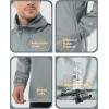Outdoor Ventures Men’s Rain Jacket Waterproof Lightweight Packable Rain Pullover for Hiking Golf Running(Light Grey)