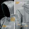 Outdoor Ventures Men’s Rain Jacket Waterproof Lightweight Packable Rain Pullover for Hiking Golf Running(Light Grey)