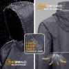Outdoor Ventures Men’s Rain Jacket Waterproof Lightweight Packable Rain Pullover for Hiking Golf Running(Mid Grey)