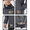 Outdoor Ventures Men’s Rain Jacket Waterproof Lightweight Packable Rain Pullover for Hiking Golf Running(Mid Grey)