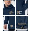Outdoor Ventures Men’s Rain Jacket Waterproof Lightweight Packable Rain Pullover for Hiking Golf Running(Navy Blue)
