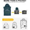Outdoor Ventures Men’s Rain Jacket Waterproof Lightweight Packable Rain Pullover for Hiking Golf Running(Night Blue)