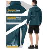 Outdoor Ventures Men’s Rain Jacket Waterproof Lightweight Packable Rain Pullover for Hiking Golf Running(Night Blue)