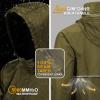 Outdoor Ventures Men’s Rain Jacket Waterproof Lightweight Packable Rain Pullover for Hiking Golf Running(Olive)
