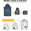 Outdoor Ventures Men’s Rain Jacket Waterproof Lightweight Packable Rain Pullover for Hiking Golf Running(Royal Blue)