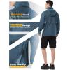 Outdoor Ventures Men’s Rain Jacket Waterproof Lightweight Packable Rain Pullover for Hiking Golf Running(Royal Blue)