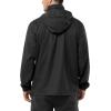 Outdoor Ventures Men’s Rain Jacket Waterproof Lightweight Packable Rain Shell Raincoat with Hood for Golf Hiking Travel(Black)
