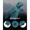 Outdoor Ventures Men’s Rain Jacket Waterproof Lightweight Packable Rain Shell Raincoat with Hood for Golf Hiking Travel(Cadet Blue)