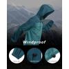 Outdoor Ventures Men’s Rain Jacket Waterproof Lightweight Packable Rain Shell Raincoat with Hood for Golf Hiking Travel(Cadet Blue/Night Blue)