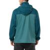 Outdoor Ventures Men’s Rain Jacket Waterproof Lightweight Packable Rain Shell Raincoat with Hood for Golf Hiking Travel(Cadet Blue/Night Blue)