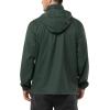 Outdoor Ventures Men’s Rain Jacket Waterproof Lightweight Packable Rain Shell Raincoat with Hood for Golf Hiking Travel(Dark Green)