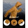 Outdoor Ventures Men’s Rain Jacket Waterproof Lightweight Packable Rain Shell Raincoat with Hood for Golf Hiking Travel(Golden Yellow)