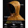 Outdoor Ventures Men’s Rain Jacket Waterproof Lightweight Packable Rain Shell Raincoat with Hood for Golf Hiking Travel(Golden Yellow)