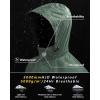 Outdoor Ventures Men’s Rain Jacket Waterproof Lightweight Packable Rain Shell Raincoat with Hood for Golf Hiking Travel(Green Gray)