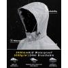 Outdoor Ventures Men’s Rain Jacket Waterproof Lightweight Packable Rain Shell Raincoat with Hood for Golf Hiking Travel(Ivory)