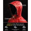 Outdoor Ventures Men’s Rain Jacket Waterproof Lightweight Packable Rain Shell Raincoat with Hood for Golf Hiking Travel(Light Orange Red)