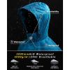 Outdoor Ventures Men’s Rain Jacket Waterproof Lightweight Packable Rain Shell Raincoat with Hood for Golf Hiking Travel(Lightsky Blue)
