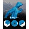 Outdoor Ventures Men’s Rain Jacket Waterproof Lightweight Packable Rain Shell Raincoat with Hood for Golf Hiking Travel(Lightsky Blue)