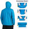 Outdoor Ventures Men’s Rain Jacket Waterproof Lightweight Packable Rain Shell Raincoat with Hood for Golf Hiking Travel(Lightsky Blue)