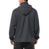 Outdoor Ventures Men’s Rain Jacket Waterproof Lightweight Packable Rain Shell Raincoat with Hood for Golf Hiking Travel(Mid Grey)