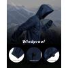 Outdoor Ventures Men’s Rain Jacket Waterproof Lightweight Packable Rain Shell Raincoat with Hood for Golf Hiking Travel(Navy Blue)