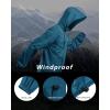 Outdoor Ventures Men’s Rain Jacket Waterproof Lightweight Packable Rain Shell Raincoat with Hood for Golf Hiking Travel(Night Blue)