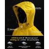 Outdoor Ventures Men’s Rain Jacket Waterproof Lightweight Packable Rain Shell Raincoat with Hood for Golf Hiking Travel(Yellow)