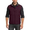 Outdoor Ventures Men’s Running Vest Outerwear, Lightweight Windproof Fleece-Lined Softshell Sleeveless Jacket for Golf(Burgundy-7 Pockets)