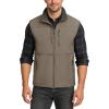 Outdoor Ventures Men’s Running Vest Outerwear, Lightweight Windproof Fleece-Lined Softshell Sleeveless Jacket for Golf(Light Brown-7 Pockets)