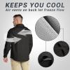 Outdoor Ventures Men’s UPF 50+ UV Sun Protection SPF Hiking Shirt Long Sleeve Lightweight Quick Dry for Safari Travel Fishing(Black)