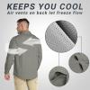 Outdoor Ventures Men’s UPF 50+ UV Sun Protection SPF Hiking Shirt Long Sleeve Lightweight Quick Dry for Safari Travel Fishing(Grey Green)
