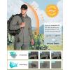Outdoor Ventures Men’s UPF 50+ UV Sun Protection SPF Hiking Shirt Long Sleeve Lightweight Quick Dry for Safari Travel Fishing(Grey Green)