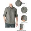 Outdoor Ventures Men’s UPF 50+ UV Sun Protection SPF Hiking Shirt Long Sleeve Lightweight Quick Dry for Safari Travel Fishing(Grey Green)
