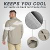 Outdoor Ventures Men’s UPF 50+ UV Sun Protection SPF Hiking Shirt Long Sleeve Lightweight Quick Dry for Safari Travel Fishing(Mid Grey)