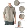 Outdoor Ventures Men’s UPF 50+ UV Sun Protection SPF Hiking Shirt Long Sleeve Lightweight Quick Dry for Safari Travel Fishing(Mid Grey)