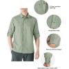 Outdoor Ventures Men’s UPF 50+ UV Sun Protection SPF Hiking Shirt Long Sleeve Lightweight Quick Dry for Safari Travel Fishing(Mountain Green)
