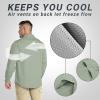 Outdoor Ventures Men’s UPF 50+ UV Sun Protection SPF Hiking Shirt Long Sleeve Lightweight Quick Dry for Safari Travel Fishing(Mountain Green)