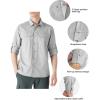 Outdoor Ventures Men’s UPF 50+ UV Sun Protection SPF Hiking Shirt Long Sleeve Lightweight Quick Dry for Safari Travel Fishing(Silver Grey)