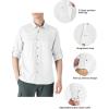 Outdoor Ventures Men’s UPF 50+ UV Sun Protection SPF Hiking Shirt Long Sleeve Lightweight Quick Dry for Safari Travel Fishing(White)