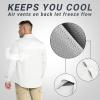 Outdoor Ventures Men’s UPF 50+ UV Sun Protection SPF Hiking Shirt Long Sleeve Lightweight Quick Dry for Safari Travel Fishing(White)